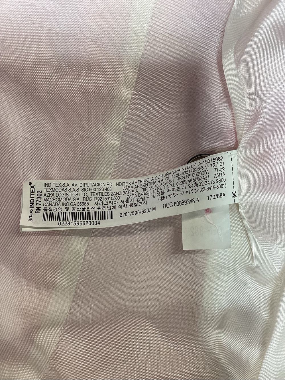 ZARA Light Pink Tweed Double-Breasted Blazer - Picture 6 of 14